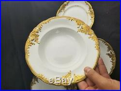 44 Pcs WAWEL Polish White And Gold Dinnerware China Set Poland Porcelain
