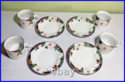 46-Pc Tienshan Magnolia Fine China-5 Pc Service for 8 + 6 Pc Service-Pristine
