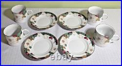 46-Pc Tienshan Magnolia Fine China-5 Pc Service for 8 + 6 Pc Service-Pristine