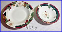 46-Pc Tienshan Magnolia Fine China-5 Pc Service for 8 + 6 Pc Service-Pristine