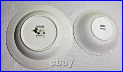 46-Pc Tienshan Magnolia Fine China-5 Pc Service for 8 + 6 Pc Service-Pristine