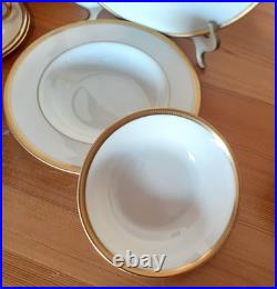 46 Pcs Lenox TUXEDO Pattern Cups/Saucers/Dinner Plates/Soup/Fruit/Dessert LOCAL
