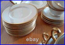46 Pcs Lenox TUXEDO Pattern Cups/Saucers/Dinner Plates/Soup/Fruit/Dessert LOCAL