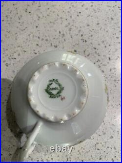 48 piece Royal Austria O&EG Vintage Porcelain China Pink Roses Gold Trim