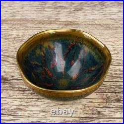 4China Antique porcelain Jian kiln in Song Dynasty Gold mouth and obsidian cup