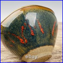 4China Antique porcelain Jian kiln in Song Dynasty Gold mouth and obsidian cup