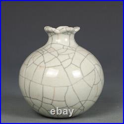 4Rare China Porcelain Qing Dynasty Imitation glaze Gold wire Pomegranate bottle