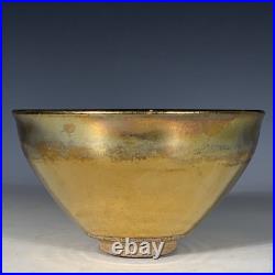 4.9 China Old Antiquated Porcelain Song Dynasty Jian Kiln Gold Tea Cup Bowl