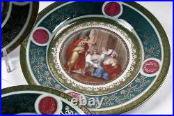 4 Antique Kerag, Karlsbad Czechoslovakia Gilded Porcelain Plates