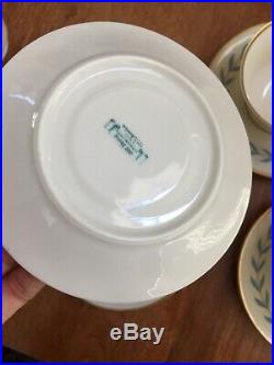4 Mint Syracuse China Old Ivory Cup Saucer Porcelain Sherwood Gold Gilt Set