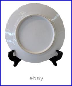 4 Vintage Three Crown China Gold Floral Hand Painted Plate 7 1/2 Diameter