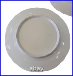 4 Vintage Three Crown China Gold Floral Hand Painted Plate 7 1/2 Diameter