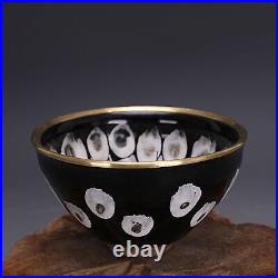 5China Song Fujian Kiln Porcelain Yohen Tenmoku Rolled Gold Jian Ware Tea Cup 3