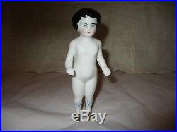 5 1/2 Antique Frozen Charlotte Doll With Gold Shoes