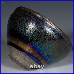 5.1 China Old Archaic Porcelain Song Jian Kiln Marked Rolled Gold Oil Drop Bowl