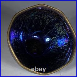 5.1 China Old Archaic Porcelain Song Jian Kiln Marked Rolled Gold Oil Drop Bowl