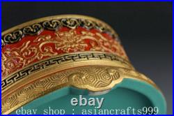 5.2 Ancient China Qianlong Marked Old Gold Red Glaze Porcelain Fruit Box Boxes 5.2 Ancient China Qianlong Marked Old Gold Red Glaze Porcelain Fruit Box Boxes