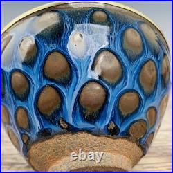 5.2 China Antique porcelain Song Jianyao obsidian bag gold mouth spot cup