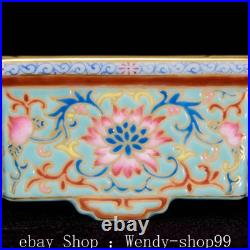 5.7Qianlong Famille Rose Porcelain Gold Flower Pattern Flower Pot Potted Bonsai
