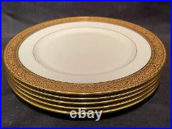 5 Lenox WESTCHESTER 8-1/4 Salad Plates 24K Gold Encrusted M-139 Mark Bone China