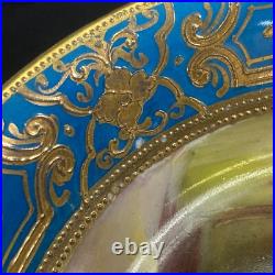 5pc RARE EARLY 1900's ANTIQUE NORITAKE CHINA HAND PAINTED SWEETS SET GOLD GUILD