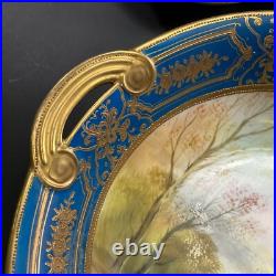 5pc RARE EARLY 1900's ANTIQUE NORITAKE CHINA HAND PAINTED SWEETS SET GOLD GUILD