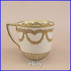 #67 by Chelsea Derby Puce Mark Coffee Cup & Saucer Gilt Molded Fluted Swirl #67 by Chelsea Derby Puce Mark Coffee Cup & Saucer Gilt Molded Fluted Swirl