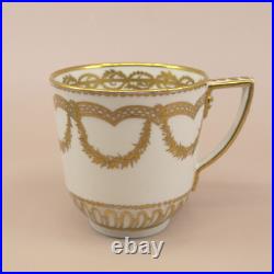 #67 by Chelsea Derby Puce Mark Coffee Cup & Saucer Gilt Molded Fluted Swirl #67 by Chelsea Derby Puce Mark Coffee Cup & Saucer Gilt Molded Fluted Swirl