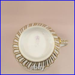 #67 by Chelsea Derby Puce Mark Coffee Cup & Saucer Gilt Molded Fluted Swirl #67 by Chelsea Derby Puce Mark Coffee Cup & Saucer Gilt Molded Fluted Swirl