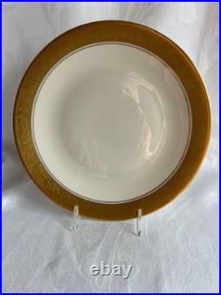 6 1930's Gold Encrusted Salad Plates DW Porzellan Karlsbader Wertarbeit -German