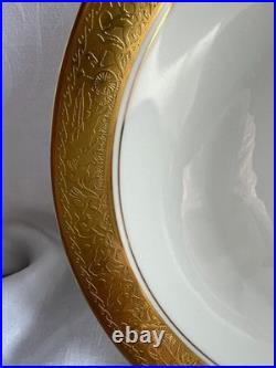 6 1930's Gold Encrusted Salad Plates DW Porzellan Karlsbader Wertarbeit -German