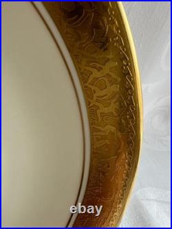 6 1930's Gold Encrusted Salad Plates DW Porzellan Karlsbader Wertarbeit -German