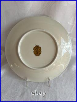 6 1930's Gold Encrusted Salad Plates DW Porzellan Karlsbader Wertarbeit -German