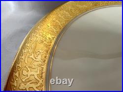 6 1930's Gold Encrusted Salad Plates DW Porzellan Karlsbader Wertarbeit -German
