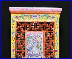6.2 Qianlong Dynasty Enamel Colour Porcelain Gold Flower Pen Container Pot 6.2 Qianlong Dynasty Enamel Colour Porcelain Gold Flower Pen Container Pot