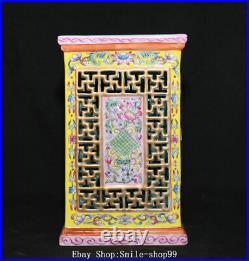6.2 Qianlong Dynasty Enamel Colour Porcelain Gold Flower Pen Container Pot 6.2 Qianlong Dynasty Enamel Colour Porcelain Gold Flower Pen Container Pot