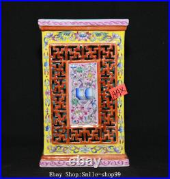 6.2 Qianlong Dynasty Enamel Colour Porcelain Gold Flower Pen Container Pot 6.2 Qianlong Dynasty Enamel Colour Porcelain Gold Flower Pen Container Pot