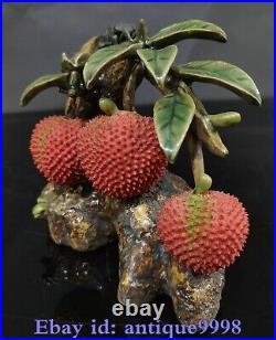 6.6 Old Chinese Shiwan Porcelain Fengshui fruits litchi lychee Lychees Statue 6.6 Old Chinese Shiwan Porcelain Fengshui fruits litchi lychee Lychees Statue