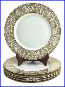 6 Gold Franciscan Renaissance Masterpiece Dinner Plate Porcelain China 10 1/2