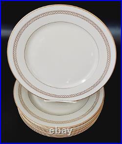 (6) Heirloom Gold By Mikasa L3430 Fine China 10 7/8 Dinner Plates