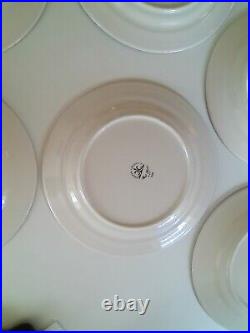 6 Homer Laughlin Best China Ritz Carlton Charger Chop Plates Cobalt Gold 12-3/8