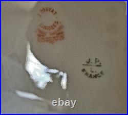 6 Pc JP Limoges Cobalt Gold Encrusted 8.5 Cherub Heavenly Angels Dessert Plates