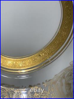 6 Rosedale China Gold Filigree Encrusted Bands Porcelain Dinner Plates 11