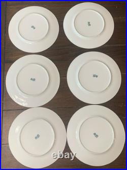 6 Rosedale China Gold Filigree Encrusted Bands Porcelain Dinner Plates 11