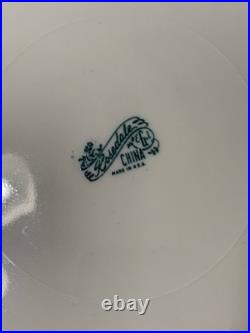6 Rosedale China Gold Filigree Encrusted Bands Porcelain Dinner Plates 11