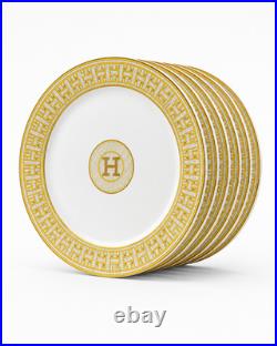 6-pack Mosaic Luxury Design Bone China Dinner Plates 10.5 inch
