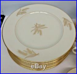70 Piece Harvest Lenox China Porcelain R441 Cream and Gold Dinnerware Set