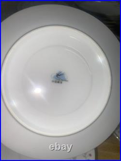 70s 80s Fengxi Porcelain China Gold Trim Floral Service For 8, 44 Pc Set
