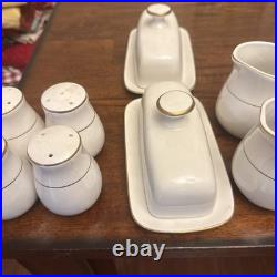 75-Piece Totally Today China 15 Service Dinnerware Set -Ivory with Gold Trim 75-Piece Totally Today China 15 Service Dinnerware Set -Ivory with Gold Trim
