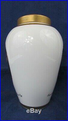 7 Faberge Vase- Imperial Gold China Porcelain Enameled Easter Egg Vase EUC